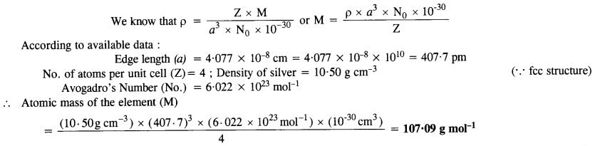 NCERT Solutions For Class 12 Chemistry Chapter 1 The Solid State 10
