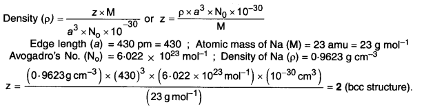 NCERT Solutions For Class 12 Chemistry Chapter 1 The Solid State 22
