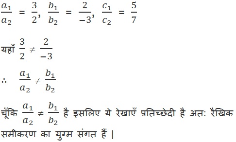 CBSE NCERT Maths Solutions For Class 10 Hindi Medium Pairs of Linear Equations in Two Variables (Hindi Medium) 3.2 12