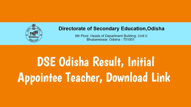 DSE Odisha Result 2022