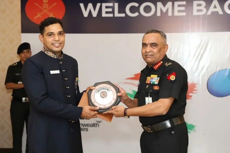 Ajay Singh felicitated by Chief of Army Staff Manoj Pande