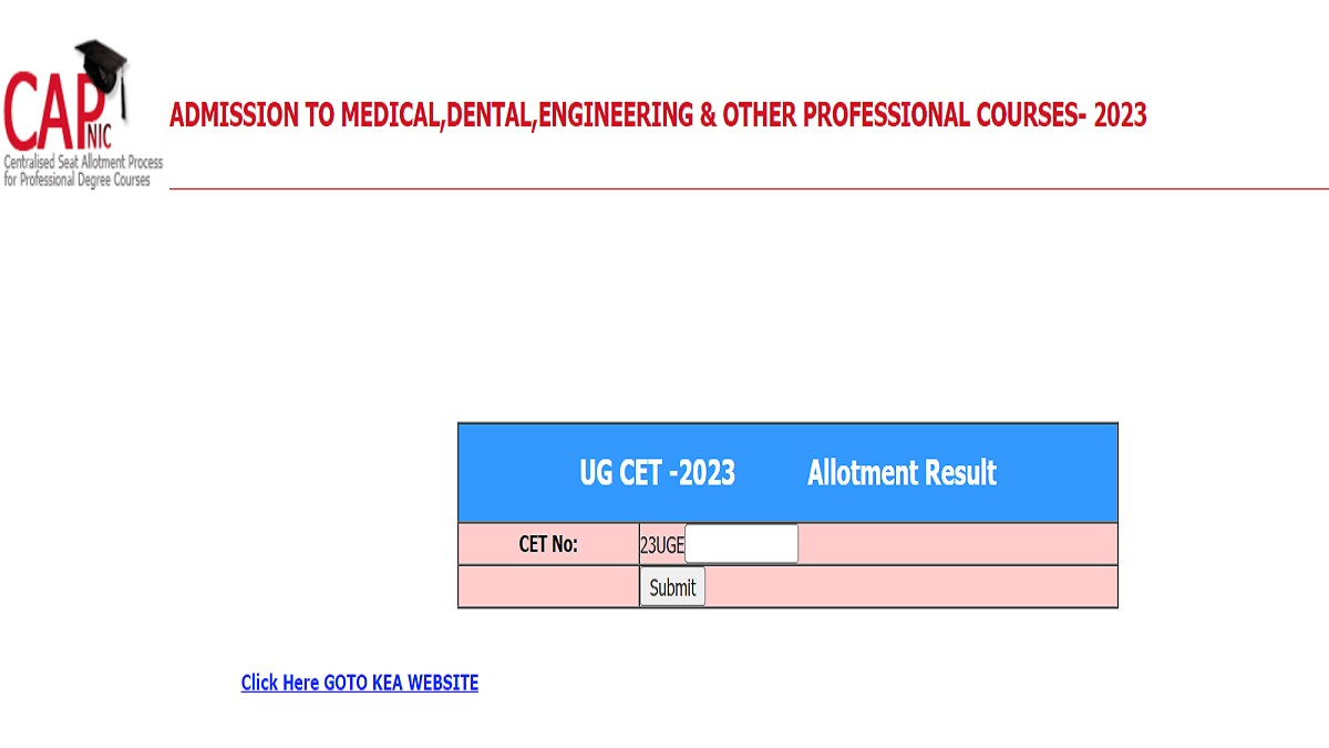 KCET Counselling 2023 Round 1 Allotment Result: Check Seat Allotment Details