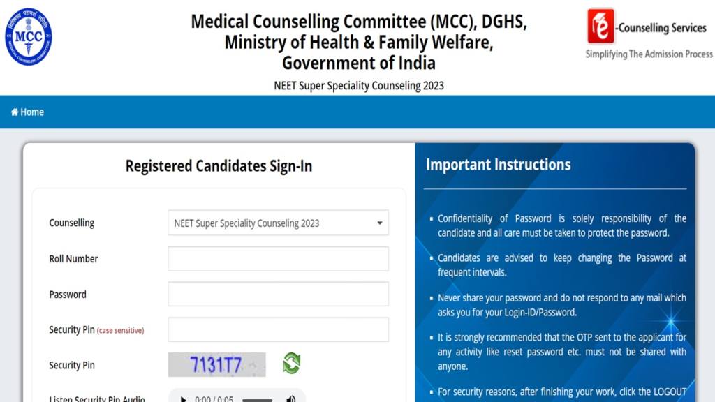 NEET SS 2023 Round 1 Today marks the closing day for Round 1 registration and choice filling for NEET SS 2023 counselling. The Medical Counselling Committee will conclude the registration process by 12 noon today, November 14, 2023. Students aspiring for NEET SS 2023 counselling allotment who haven't registered yet must promptly visit the official website to complete the registration before the deadline.